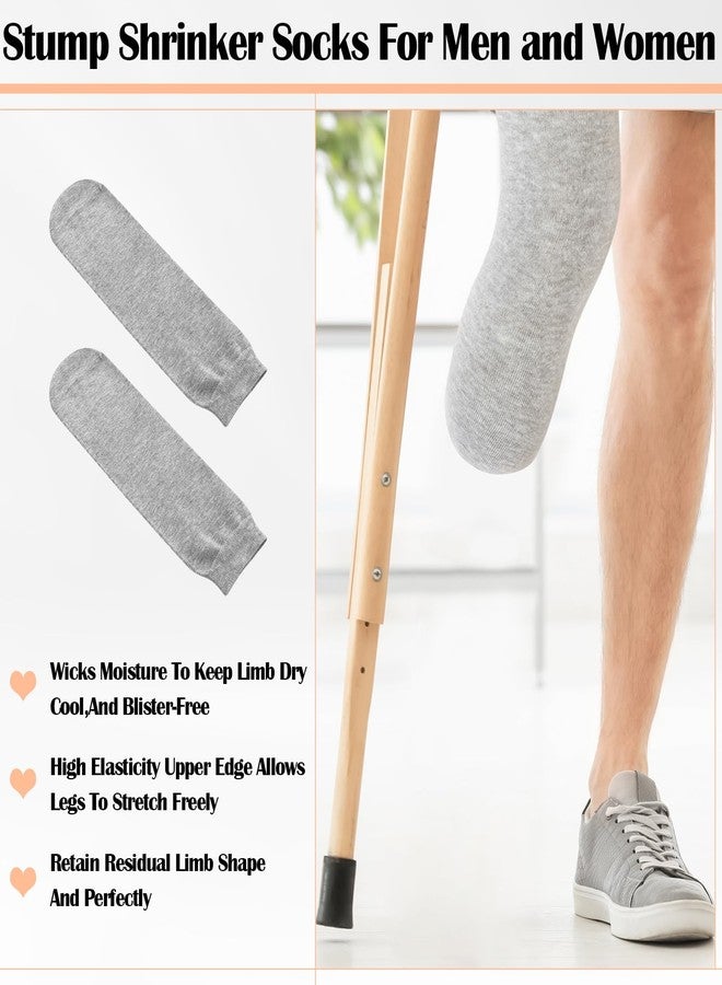 Bunnycool 10 Pcs Prosthetic Stump Shrinkers Amputee Socks Stump Shrinker Prosthetic Limb Socks for Men Women(Large,Gray Color) - Image 3
