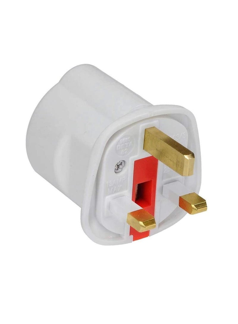 EU to UK Plugs Adapter British Plug to EU Schuko Female Plugs Power Converter 2 Pin Socket Travel Adapter 13A 250V BS1363 FUSED - Image 2