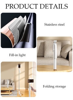 DUNISO Selfie Stick, All-in-1 Extendable Cell Phone Tripod Stand,Rotate Phone Tripod with Bluetooth Remote Shutter and Fill Light,Group Selfies/Live Streaming/Video Recording Compatible with All Phones  - Image 3