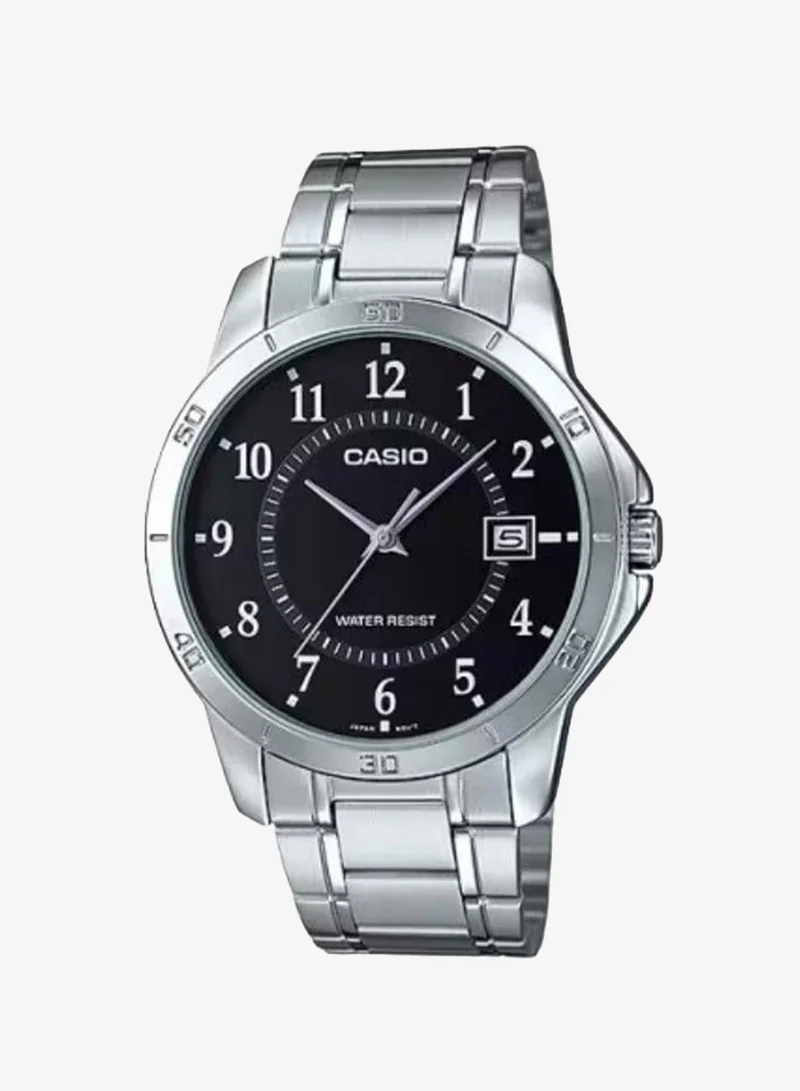 Casio Men's Analog Display Watch With Silver Stainless Steel Strap - MTP-V004D-1B