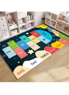 JOGAMS Play Mat Rug Hopscotch Game Rugs Play Area Rugs Educational Learning Numbers Floor Carpet Non Slip Play Carpet for Bedroom Playroom Living Room  - Image 1