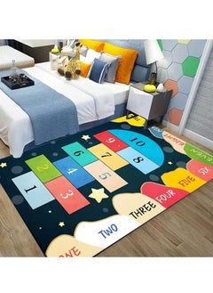 JOGAMS Play Mat Rug Hopscotch Game Rugs Play Area Rugs Educational Learning Numbers Floor Carpet Non Slip Play Carpet for Bedroom Playroom Living Room  - Image 2