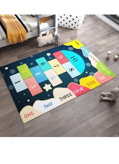 JOGAMS Play Mat Rug Hopscotch Game Rugs Play Area Rugs Educational Learning Numbers Floor Carpet Non Slip Play Carpet for Bedroom Playroom Living Room  - Image 3