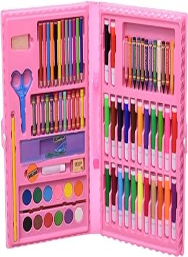 OR Other Plastic Colour Bag Drawing Tools With Water Color And Wood Color Amazing design For Children Set Of 86 Pieces - Multi Color 