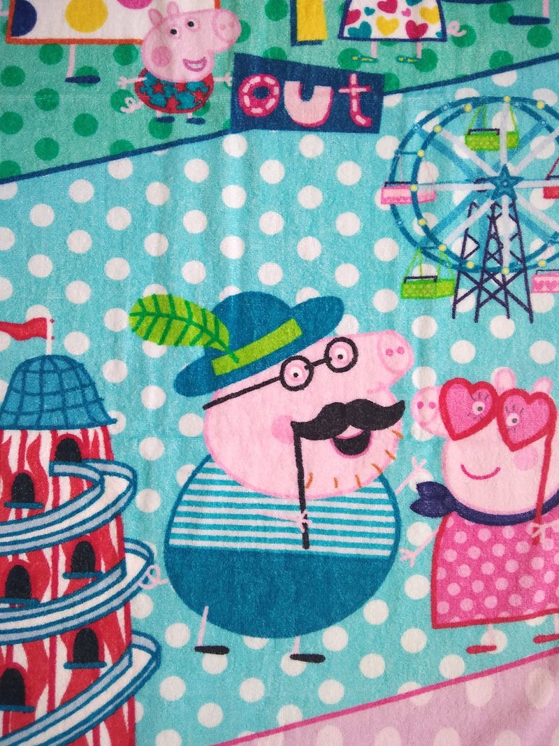 Athom Trendz Athom Living Peppa Pig Day Out Kids Bath Towel 350 GSM 60x120 cm, Multicolour, Standard, (PEP-06-7-724) - Image 4
