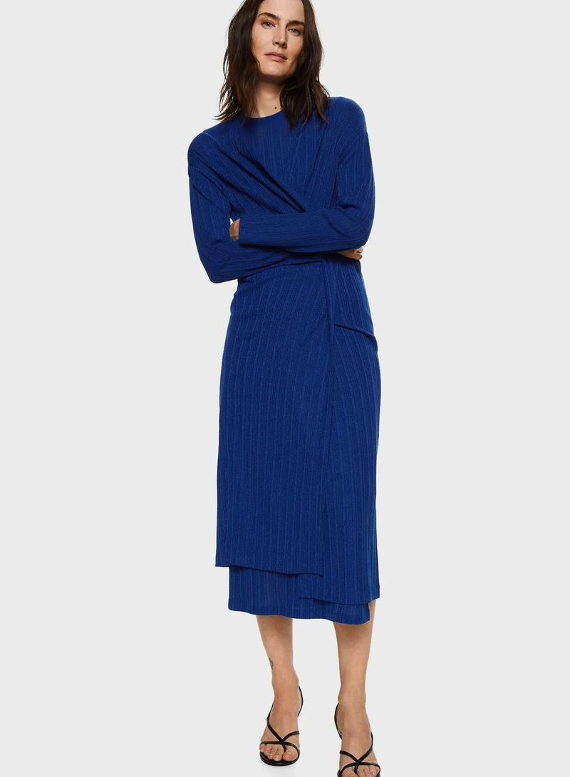 MANGO Ribbed Longline Cardigan