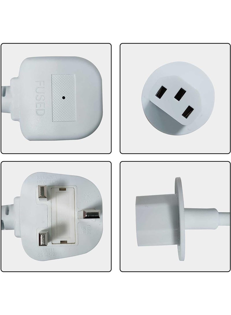 Zexen كابل طاقة مع قابس المملكة المتحدة متوافق مع iMac 17" 20" 21.5" 24" 27" G5 A1224 A1225 A1311 A1312 A1418 A1419 قطعة غيار أصلية بطول 6 أقدام لخط إمداد الطاقة 2012 أواخر-2019 - Image 3