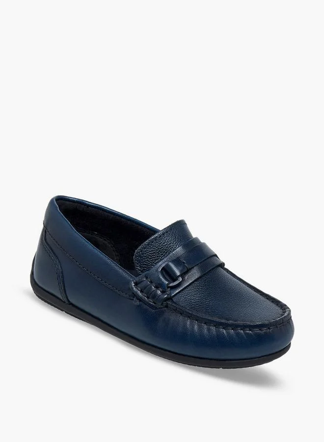 سيد دوتشيني Boys Leather Slip-On Moccasins