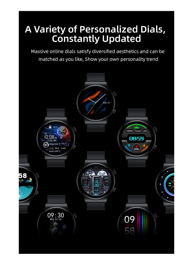 Kumi - GT5 Pro Smartwatch 1.32'' HD Screen with Bluetooth Call Multiple Sports Modes Heart Health SpO2 Measurement - Black - Image 1