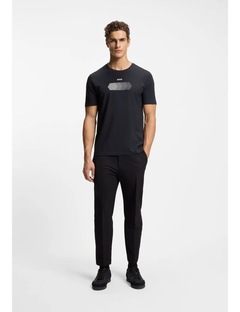 BOSS Patterned Two-pack of regular-fit T-shirts in stretch cotton for Men | Best Price UAE