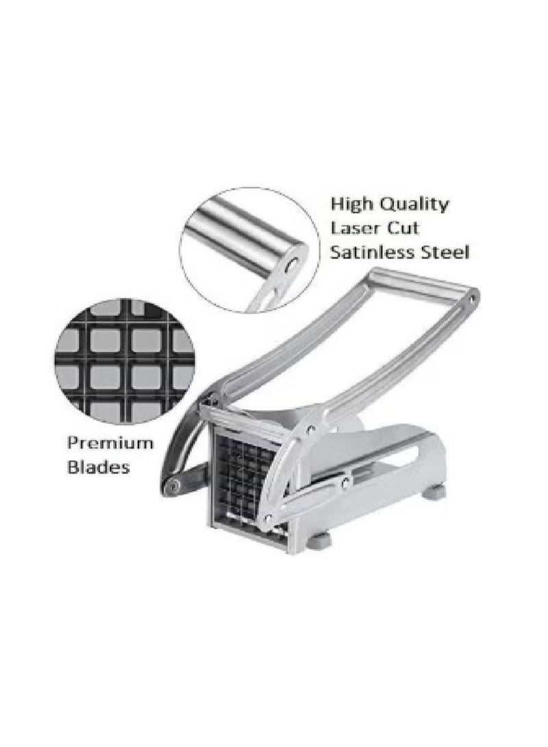 Denx Stainless Steel Manual Potato Cutter Shredder, French Fries Slicer Potato, For Potatoes, Carrots, Cucumbers and Other Vegetables. - Image 1
