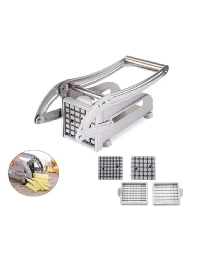 Denx Stainless Steel Manual Potato Cutter Shredder, French Fries Slicer Potato, For Potatoes, Carrots, Cucumbers and Other Vegetables. - Image 3