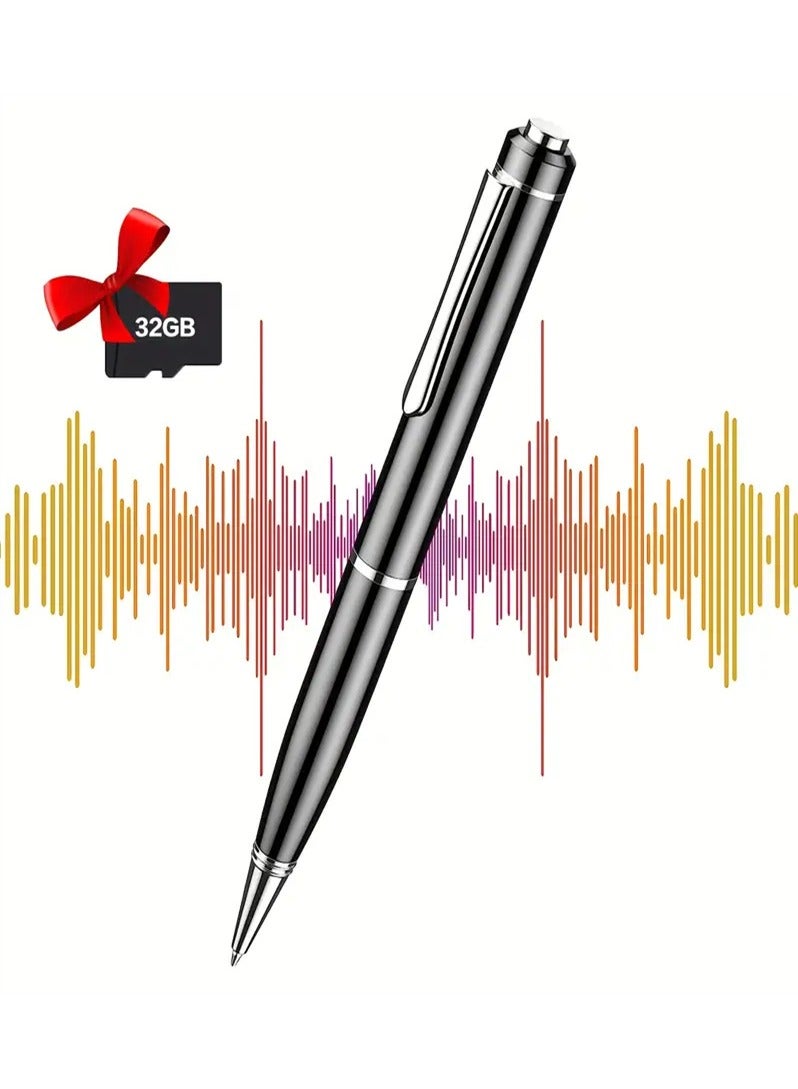 32GB Digital Voice Recorder for Home Study, Meeting Notes with USB Charger, Small Recording Device - Image 1