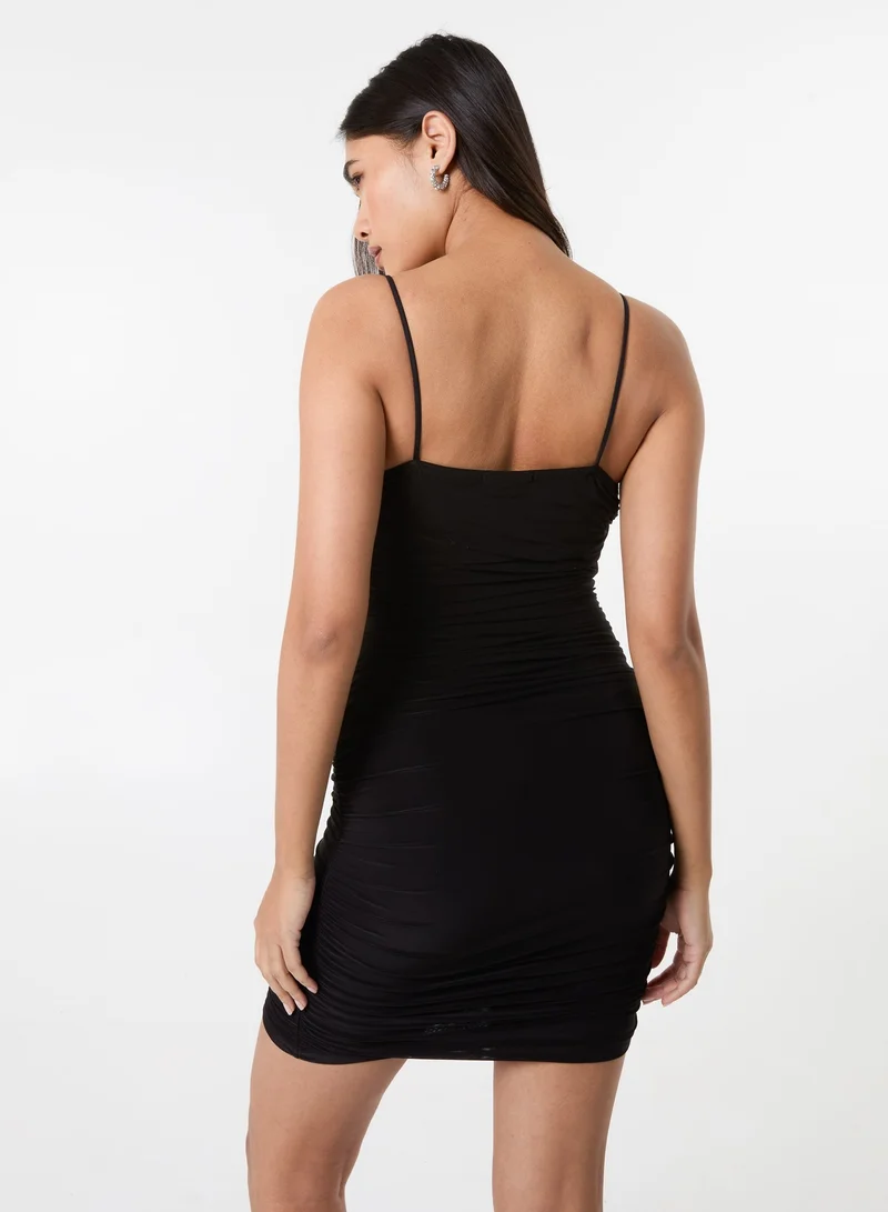 بينك فانيلا Wrap Over Strappy Dress