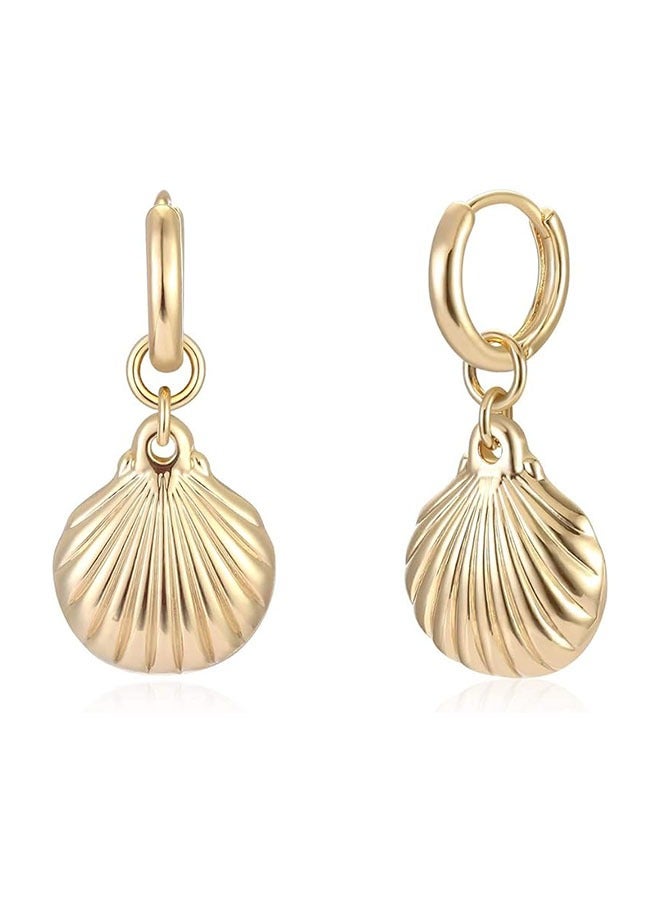 Mevecco Women Gold Huggie Hoop Earrings Dangle Drop 14K Gold Filled Small Boho Beach Simple Delicate Handmade Hypoallergenic Jewelry Gift - Image 1