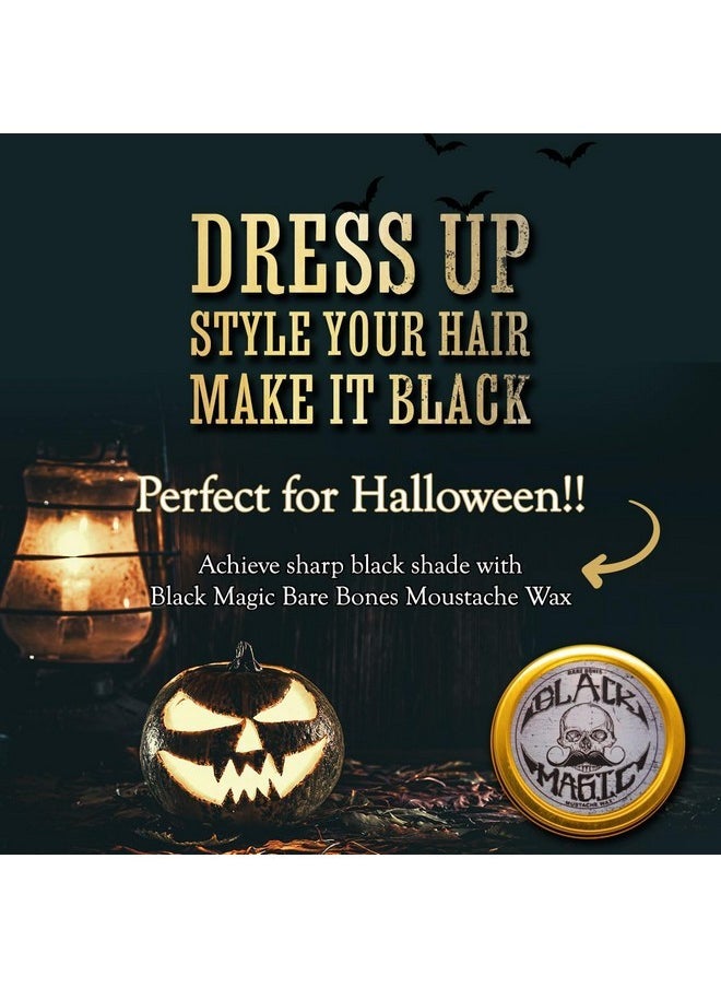THE VINTAGE GROOMING CO. - Black Magic Mustache Wax | Bare Bones | Hide Grey Hair In Beard Or Moustache | Medium Hold 1 Oz Tin | No Heat Source Required | Unscented - Image 1