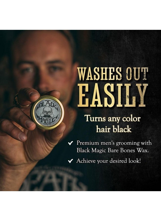 THE VINTAGE GROOMING CO. - Black Magic Mustache Wax | Bare Bones | Hide Grey Hair In Beard Or Moustache | Medium Hold 1 Oz Tin | No Heat Source Required | Unscented - Image 1