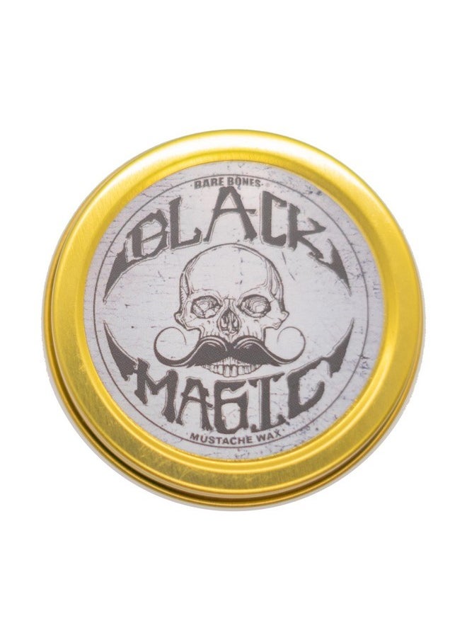 THE VINTAGE GROOMING CO. - Black Magic Mustache Wax | Bare Bones | Hide Grey Hair In Beard Or Moustache | Medium Hold 1 Oz Tin | No Heat Source Required | Unscented - Image 1