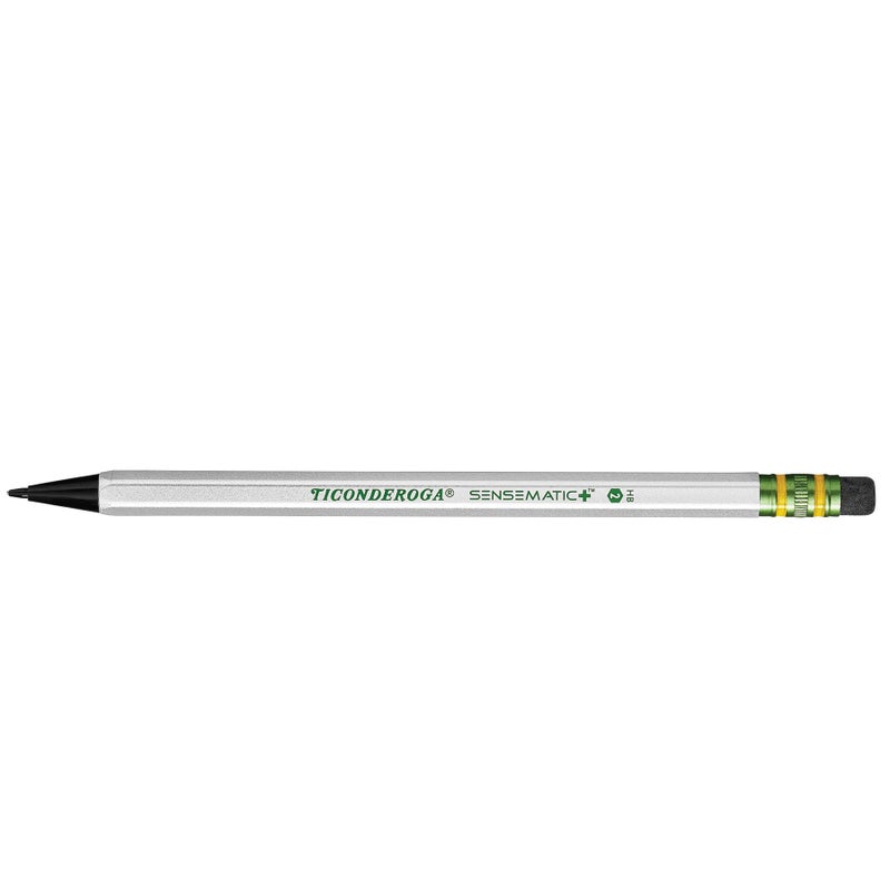 Ticonderoga Sensematic Mechanical Pencil, 0.7mm Lead, Silver, 2 Count - Image 2