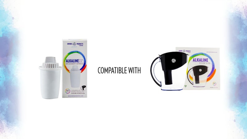 New Wave Enviro Products Alkaline Pitcher Filter Replacement Cartridge, Single Replacement, 64 Gallon Filter Life, White - Image 2