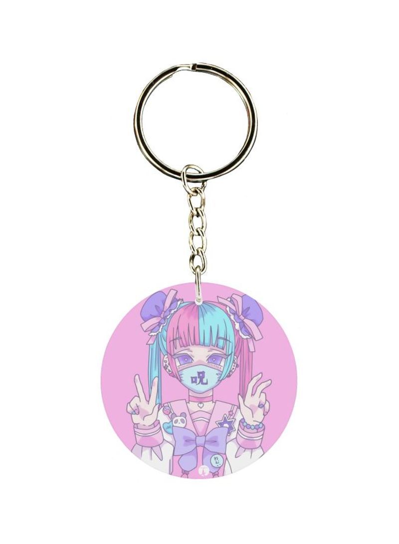 Girl Printed Keychain