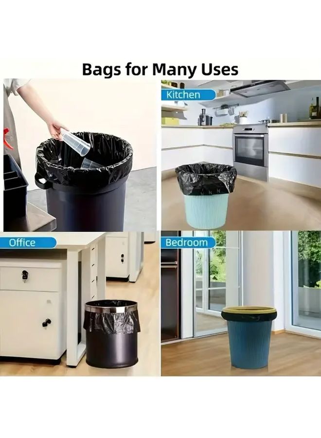 Black Portable Trash Bags 5 Pack 150 Count For Kitchen Bathroom Office Outdoor - Image 4