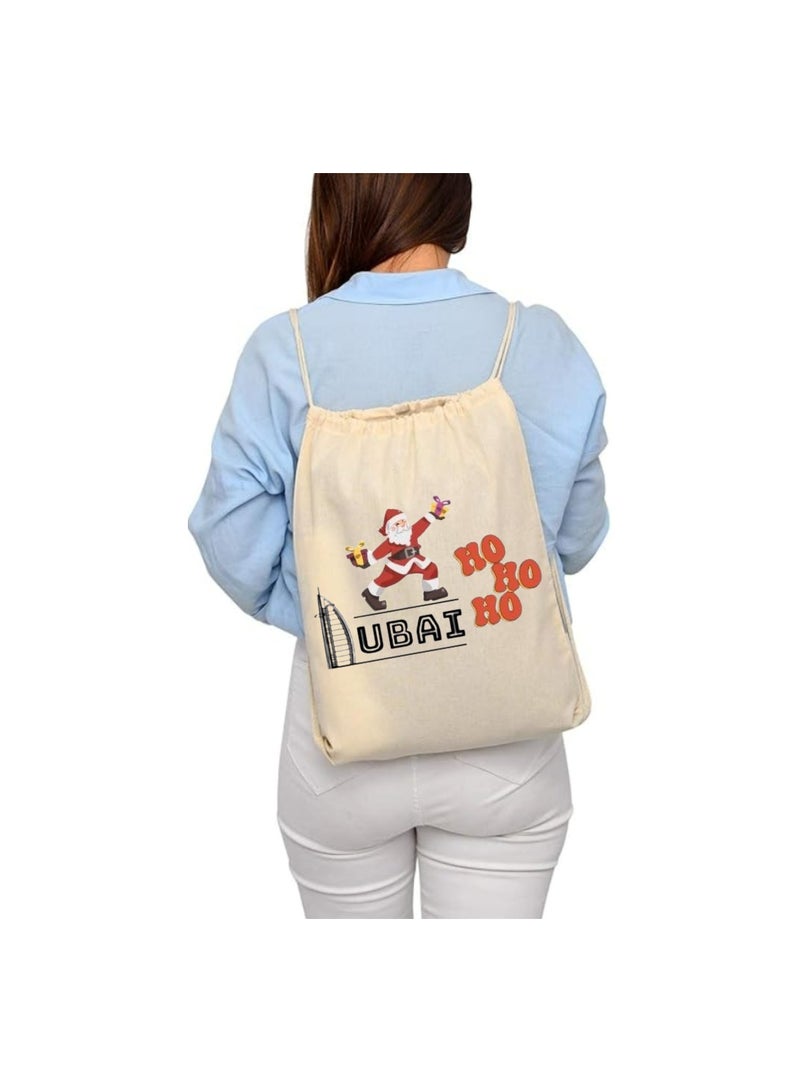 Christmas Santa Drawstring Bags With Christmas Design-Durable Sports Backpack For Kids,Great For School And Everyday Use,Lightweight For Everyday Use - Image 5