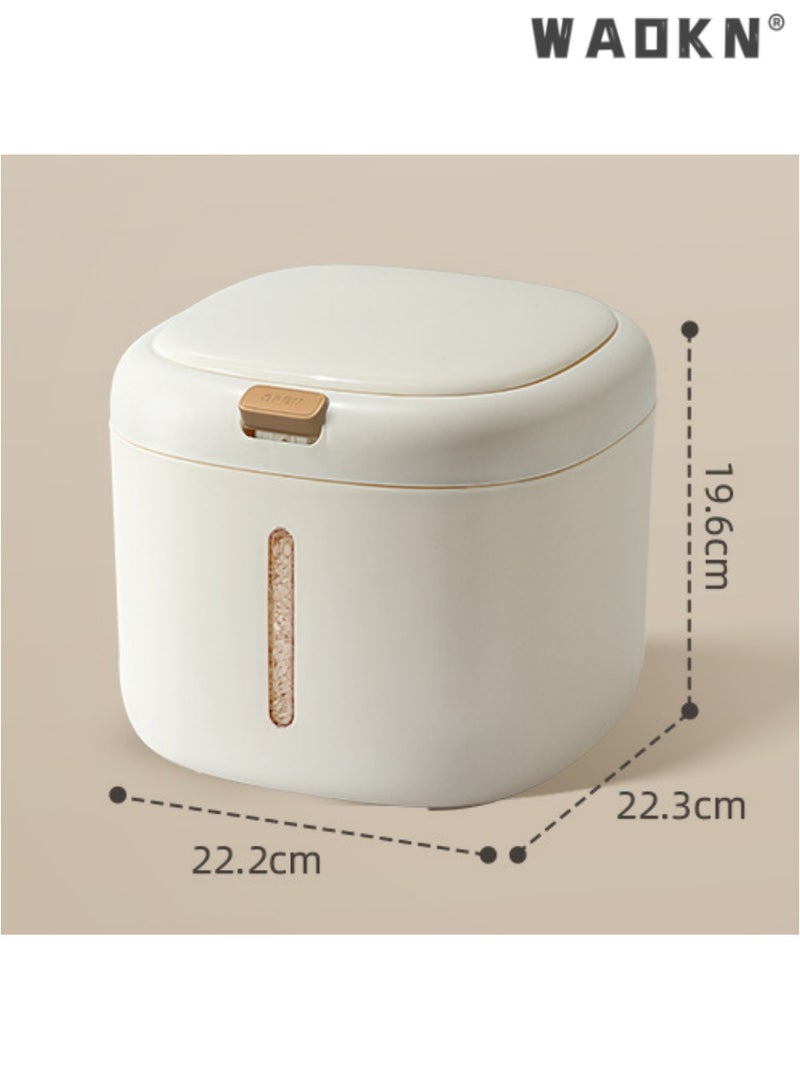WAOKN Compact Rice Storage Container - Household Pesticidal and Moisture-Proof Flour Bin, Airtight Food-Grade Rice Canister for Freshness, Ideal Kitchen Storage Solution for Grains and Cereals  - Image 2