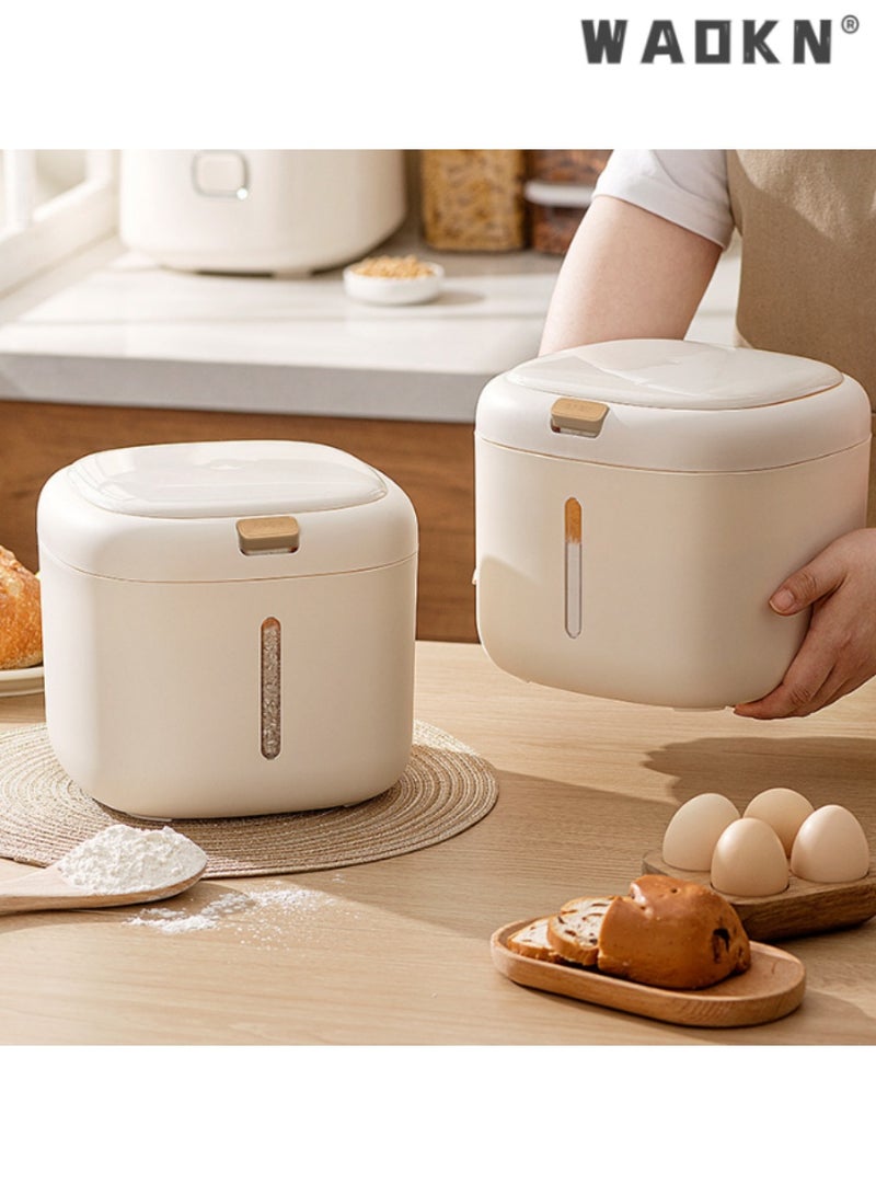 WAOKN Compact Rice Storage Container - Household Pesticidal and Moisture-Proof Flour Bin, Airtight Food-Grade Rice Canister for Freshness, Ideal Kitchen Storage Solution for Grains and Cereals  - Image 3