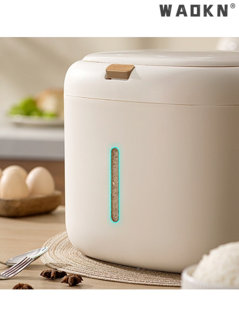 WAOKN Compact Rice Storage Container - Household Pesticidal and Moisture-Proof Flour Bin, Airtight Food-Grade Rice Canister for Freshness, Ideal Kitchen Storage Solution for Grains and Cereals  - Image 5