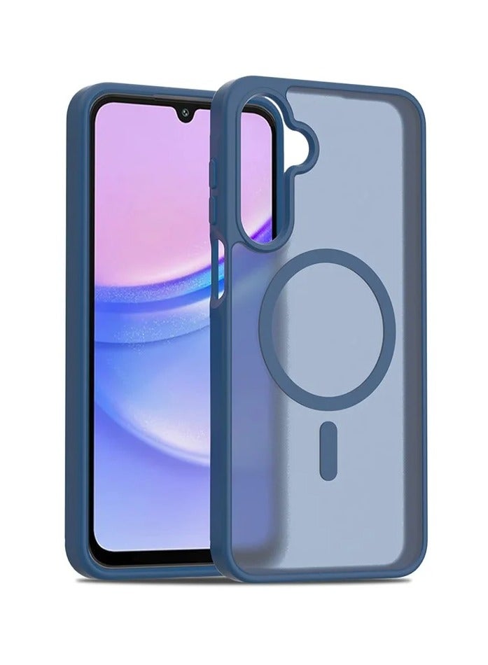 Denx Magnetic Case for Samsung Galaxy S24 FE 5G, Compatible with MagSafe, High Grade Drop Protection, Matte Back Shockproof Phone Cover (Deep Blue) - Image 1