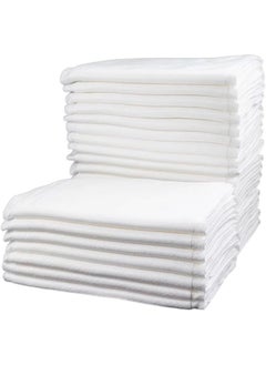 ECVV Ecvv Disposable Bath Towels, 50 Pcs Large Size 60 * 30Cm Guest Hair Towels, Bathroom Shower Body Towel For Travel, Hotel, Trip, Camping, Beauty Salons Spa Use Absorbent Quick Dry, White  - Image 1
