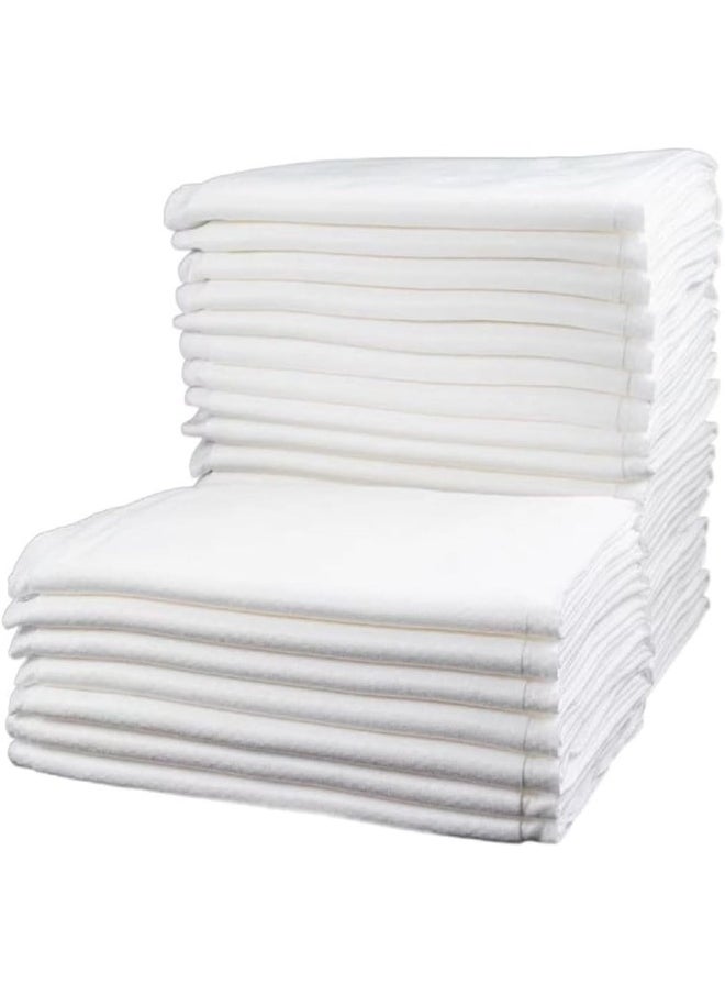 ECVV Ecvv Disposable Bath Towels, 50 Pcs Large Size 60 * 30Cm Guest Hair Towels, Bathroom Shower Body Towel For Travel, Hotel, Trip, Camping, Beauty Salons Spa Use Absorbent Quick Dry, White  - Image 1