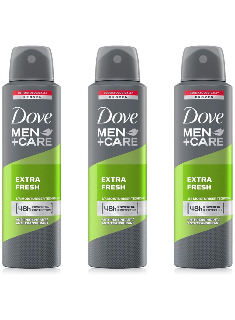 Dove Men + Care Extra Fresh 48H Powerful Protection Spray 2 x 250ml - Image 2