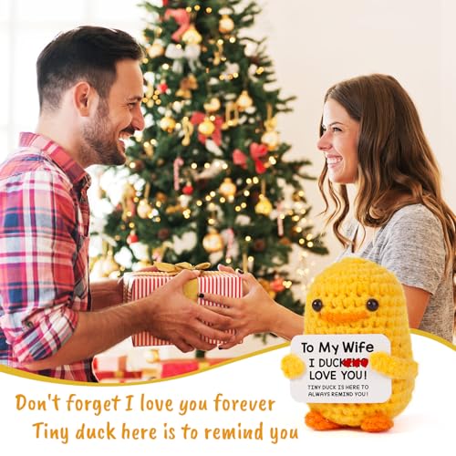 MBL Gifts for Wife Birthday Anniversary - I Duck Love You, Funny Cute Small Cool Crochet Duck Christmas Stocking Stuffers Xmas Holiday Mother's Mothers Day Birthday Gifts for Wife Her Women - Image 5