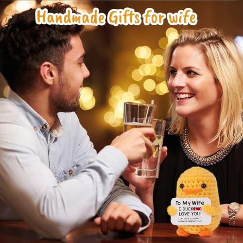 MBL Gifts for Wife Birthday Anniversary - I Duck Love You, Funny Cute Small Cool Crochet Duck Christmas Stocking Stuffers Xmas Holiday Mother's Mothers Day Birthday Gifts for Wife Her Women - Image 4