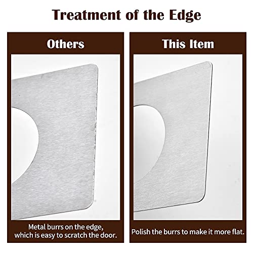 MOSECYOU Thicker Door Knob Plates, Door Reinforcement Plate, Door Knob/Lever/Deadbolt Fixing Filler Cover Plate, Door Lock Repair Plate (4PCS) - Image 3