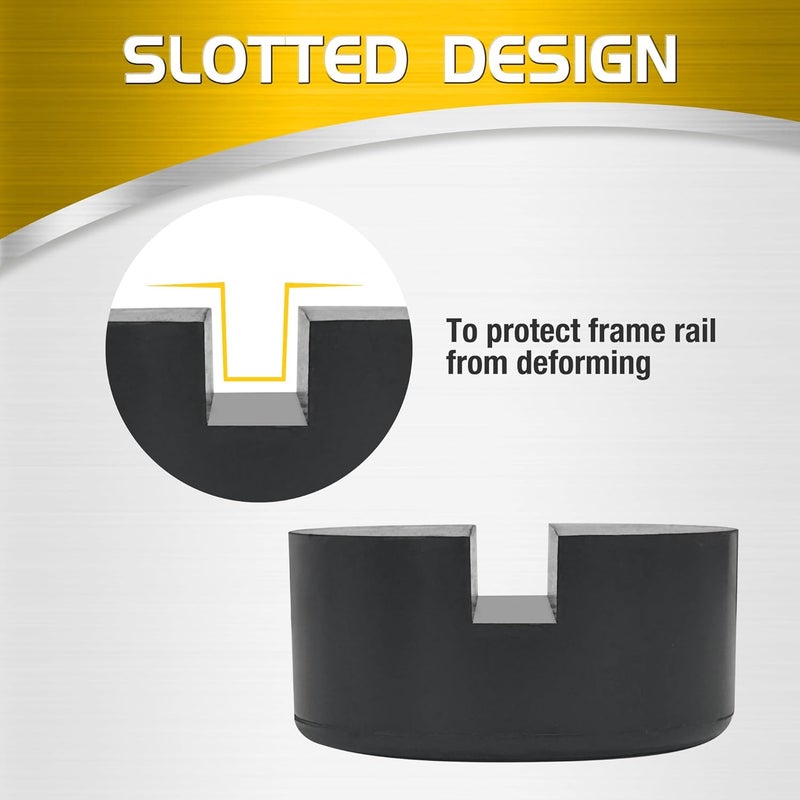 TONDA Universal Rubber Jack Pads - Slotted Adapter for Jack Stands and Floor Jacks - Image 5