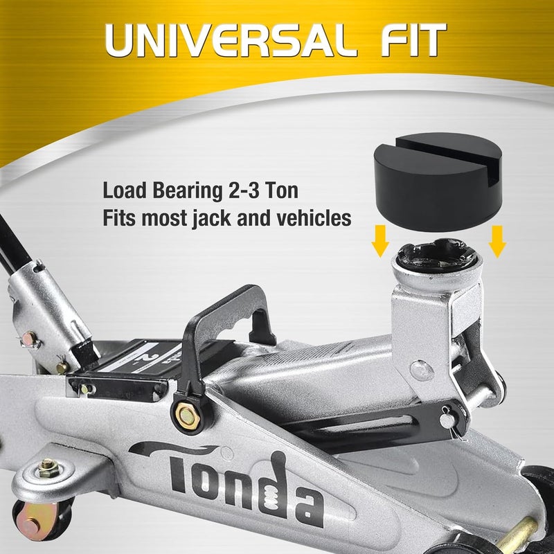 TONDA Universal Rubber Jack Pads - Slotted Adapter for Jack Stands and Floor Jacks - Image 3