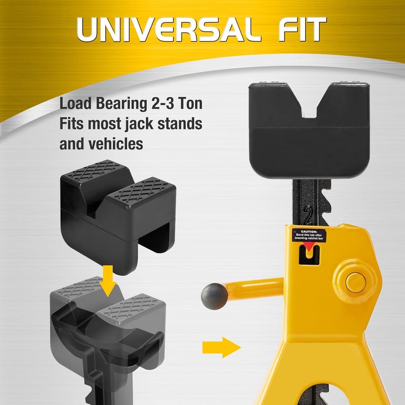 TONDA Universal Rubber Jack Pads - Slotted Adapter for Jack Stands and Floor Jacks - Image 2
