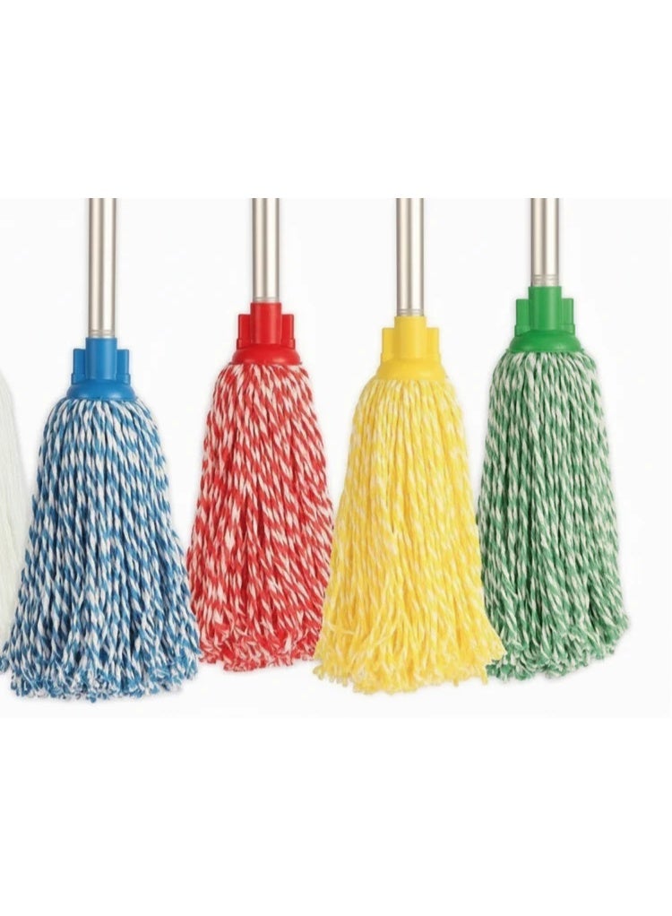 Mopatex Micorfiber round mop 180gm Green With Long Lasting Alumnium Handle 150cm