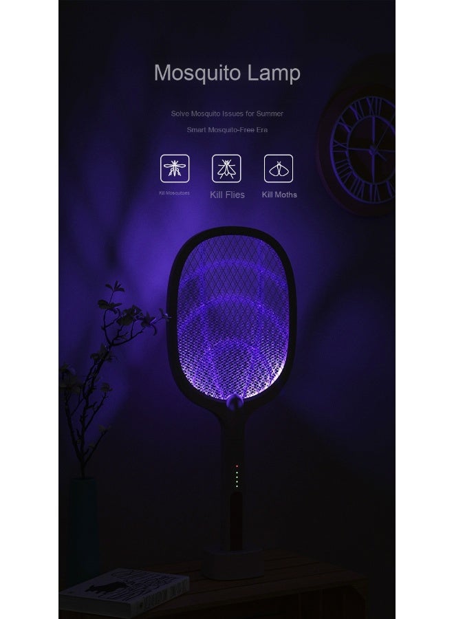 Generic Rechargeable Durable 2-in-1 Electric Mosquito Racket - Automatic Charging for Home Use, Insect and Fly Zapper  - Image 4