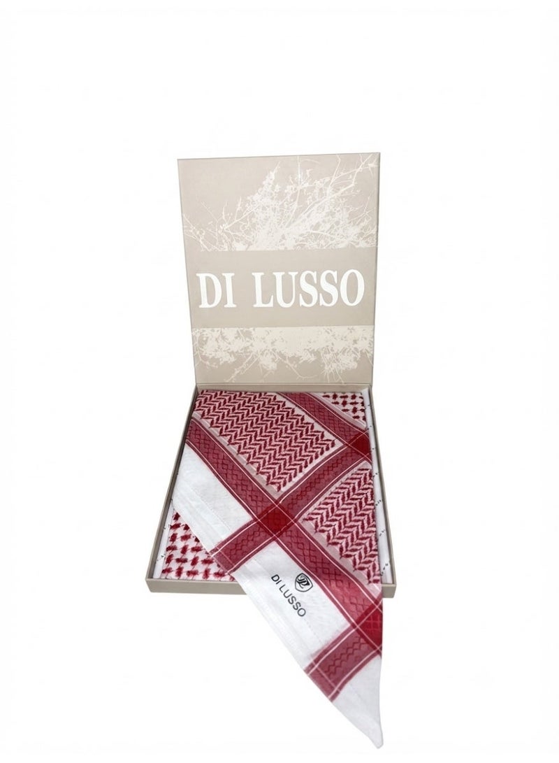 Di Lusso Special- Italy Red Shemagh | Shemagh de Loso 100% natural cotton, featuring high quality and luxurious classic design, combined with soft style and feel. - Image 2