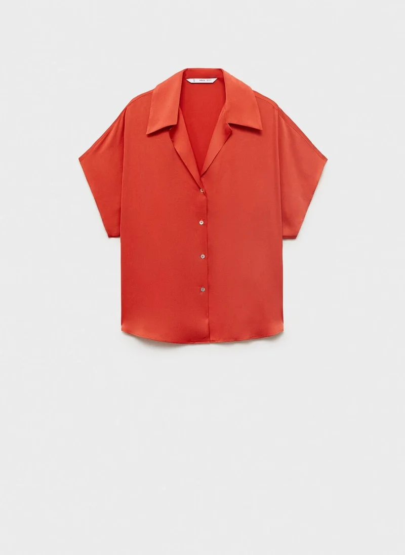 MANGO Short Sleeve Fluid Shirt