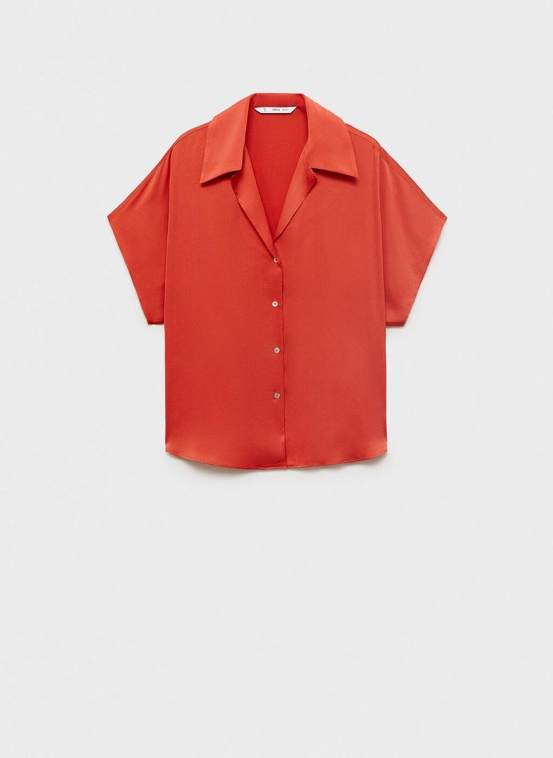 MANGO Short Sleeve Fluid Shirt  - Image 5