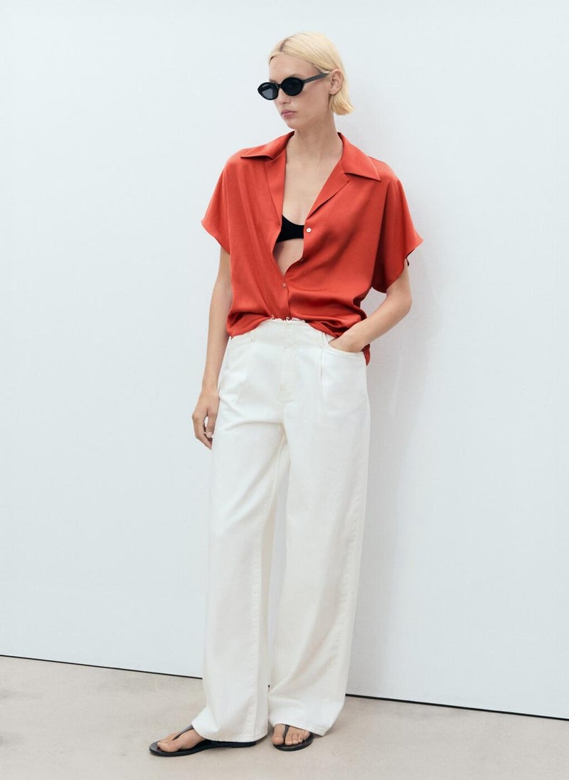 MANGO Short Sleeve Fluid Shirt  - Image 4