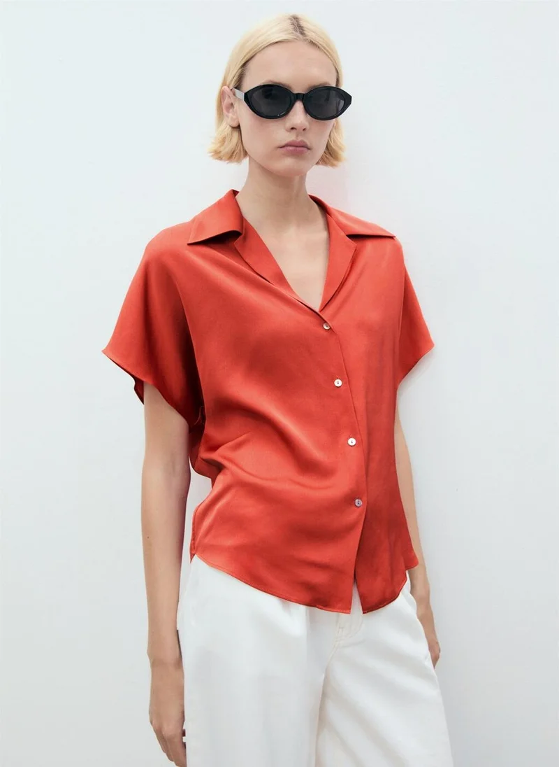 مانجو قميص بأكمام قصيرة