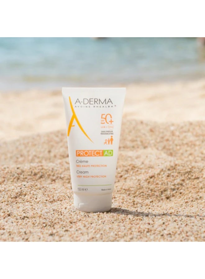 A-Derma Protect AD Cream Pro Sunblock SPF50 + Atopic Skin 150ml - Image 2