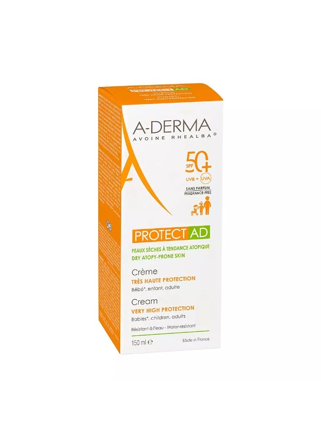 A-Derma Protect AD Cream Pro Sunblock SPF50 + Atopic Skin 150ml - Image 3