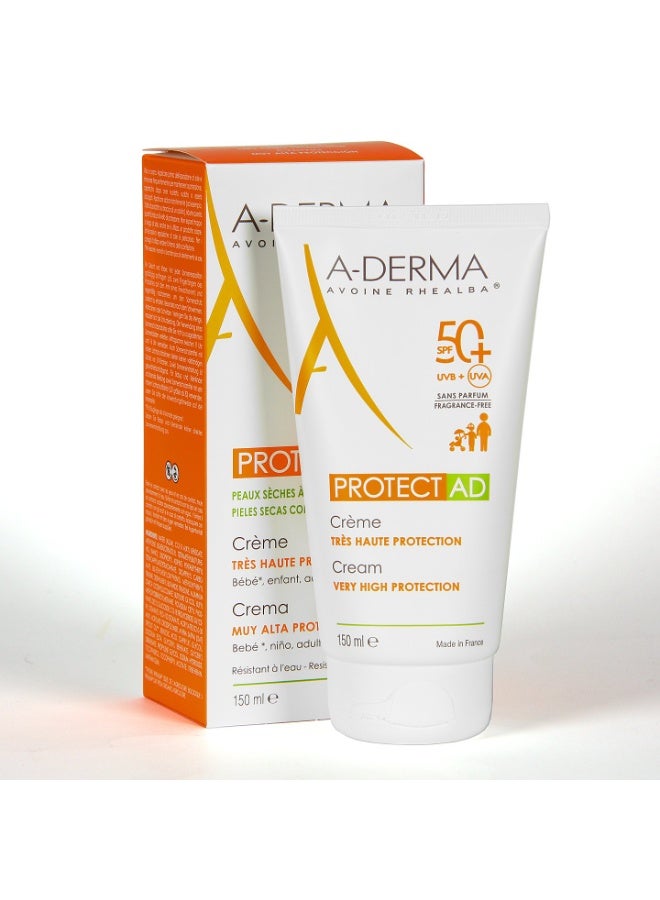 A-Derma Protect AD Cream Pro Sunblock SPF50 + Atopic Skin 150ml - Image 1